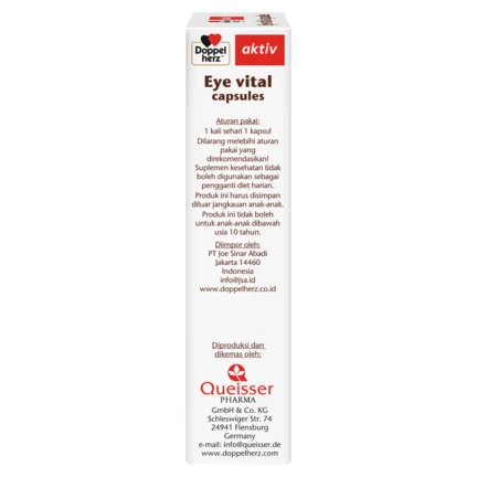 Doppelherz aktiv Eye vital capsules Tampak samping kiri